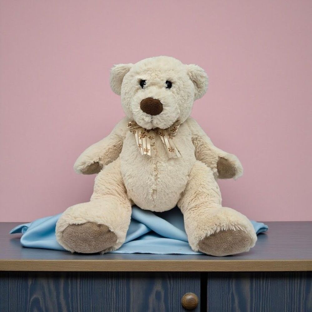 Super Soft 14" - Big Belly Cuddle Teddy Bear Vintage Wal-Mart Stuffed Toy Plush